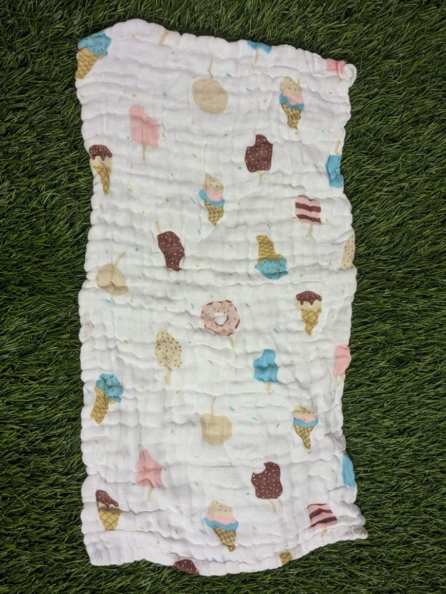 Organic 6-Layer Muslin Cotton Burp Cloth (15ร25 cm)