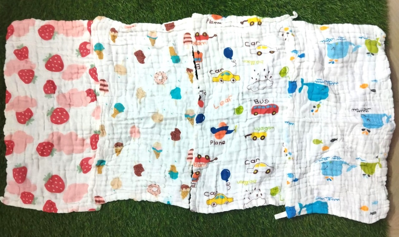 Organic 6-Layer Muslin Cotton Burp Cloth (15ร25 cm)