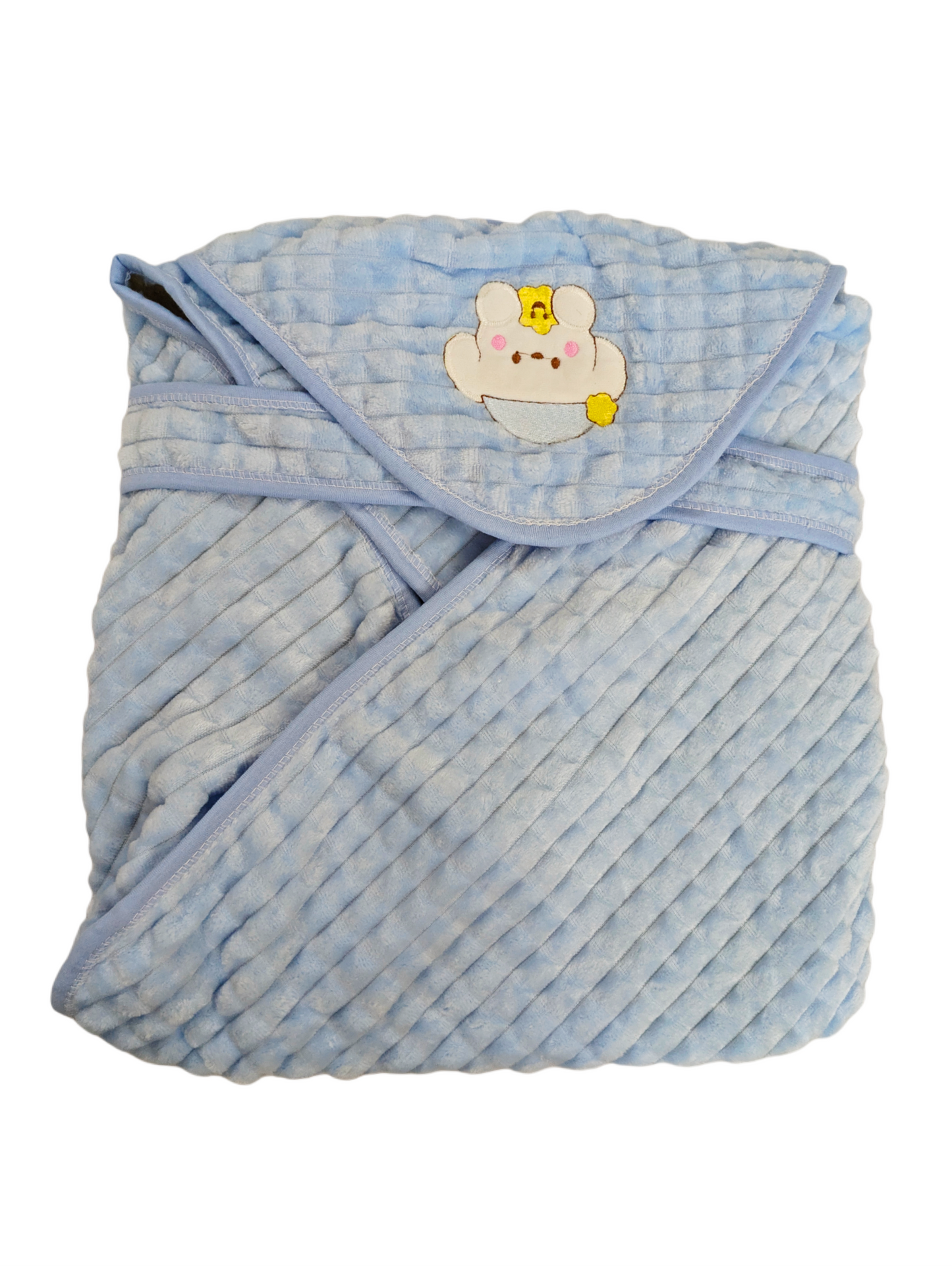 Velvet Cotton Hooded Baby Towel – Ultra Soft & Gentle (0–12 Months)