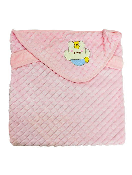 Velvet Cotton Hooded Baby Towel – Ultra Soft & Gentle (0–12 Months)