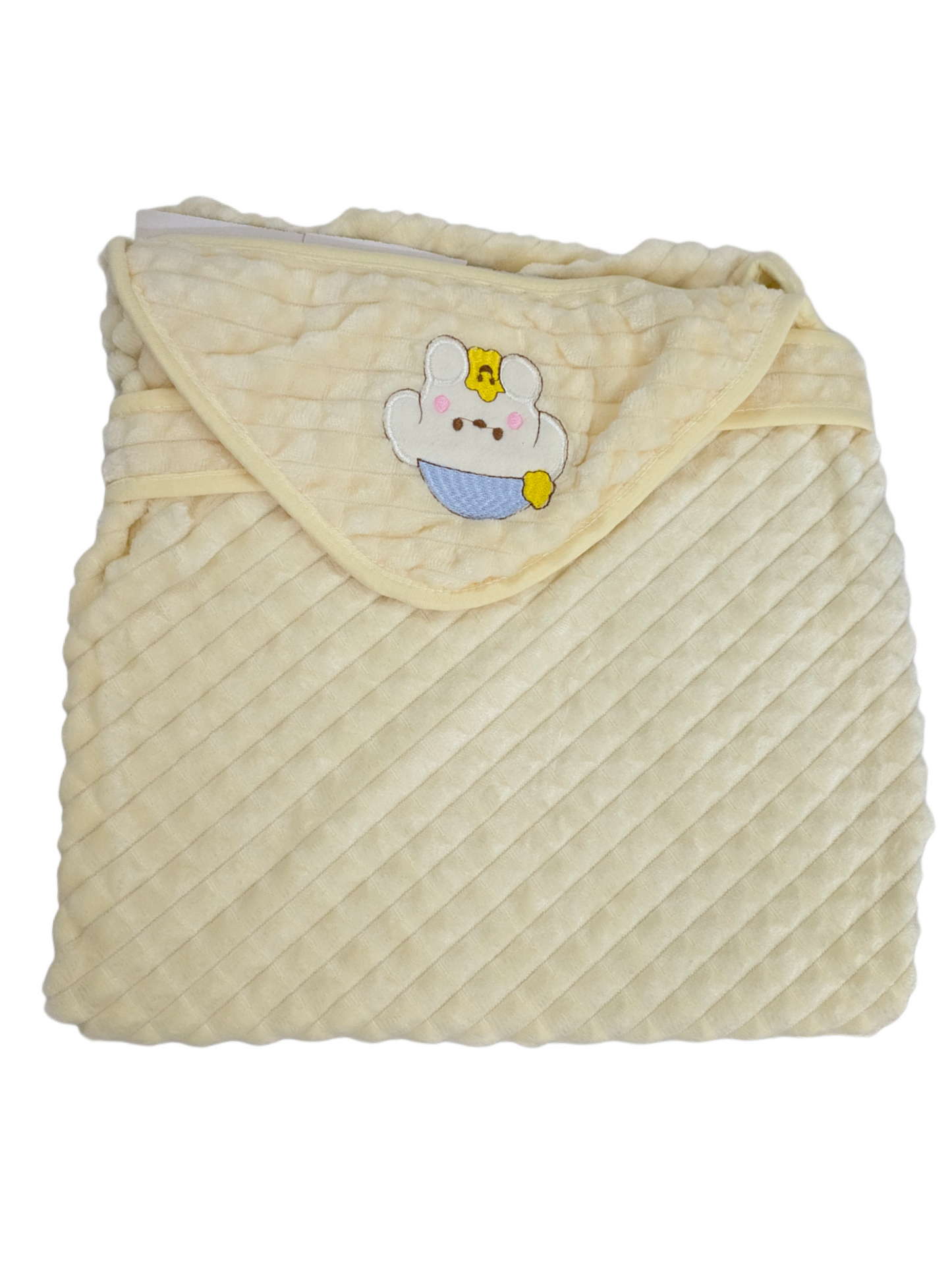 Velvet Cotton Hooded Baby Towel – Ultra Soft & Gentle (0–12 Months)