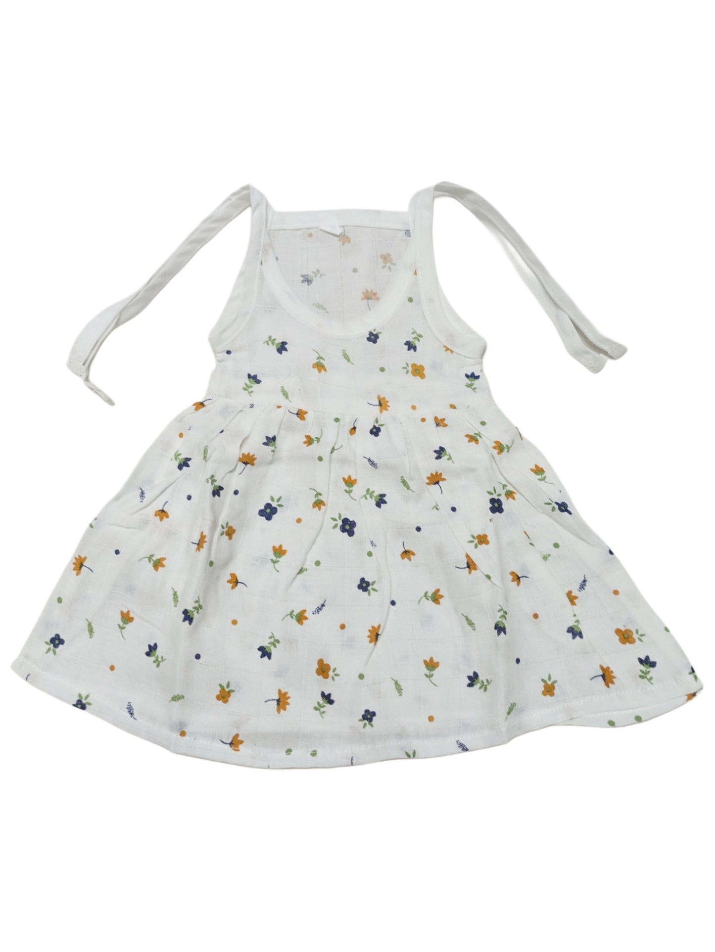 Muslin Cotton Baby Girl Knot Frock Soft, Stylish & Comfy 👶0 -3 months