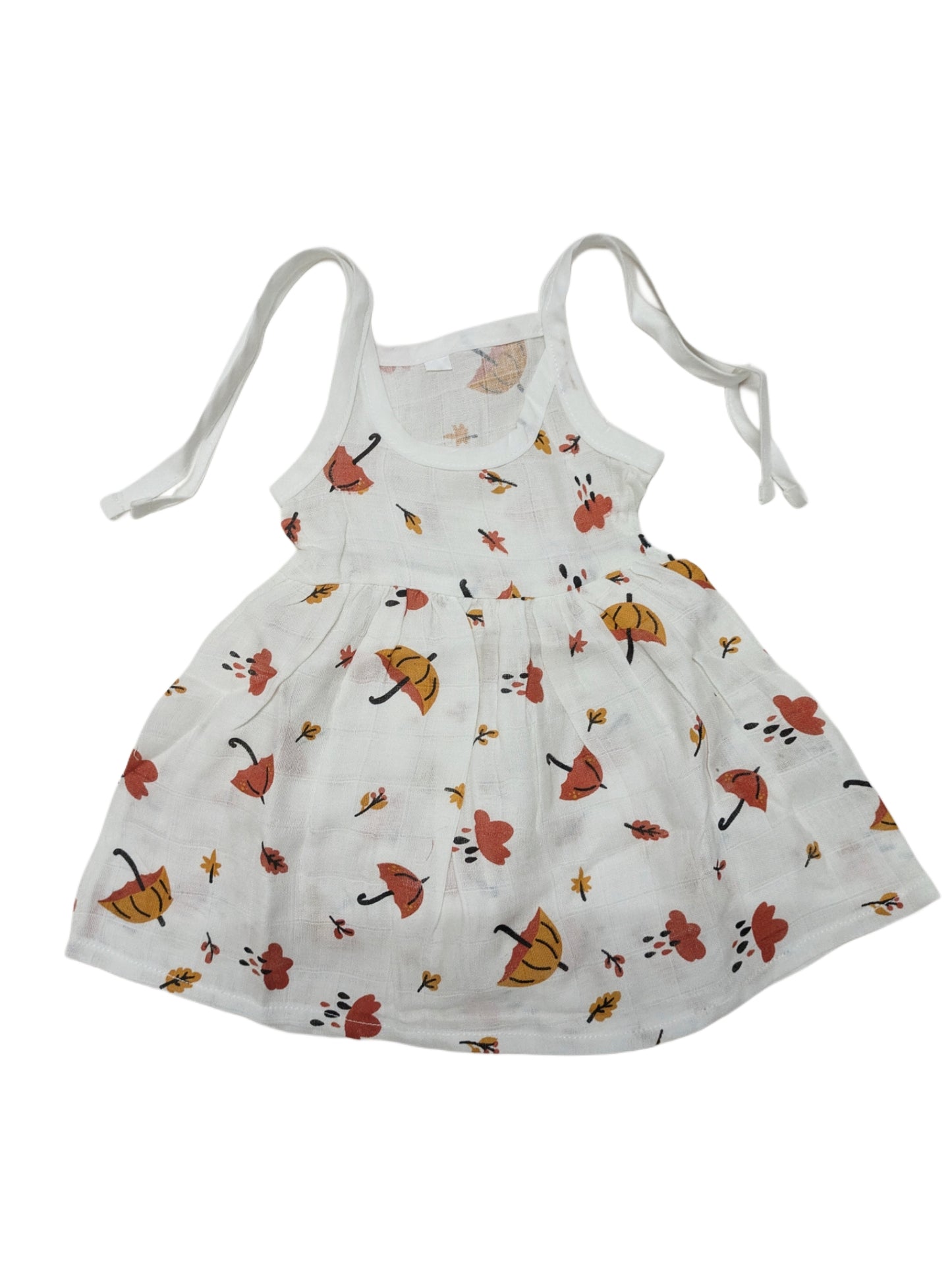 Muslin Cotton Baby Girl Knot Frock Soft, Stylish & Comfy 👶0 -3 months