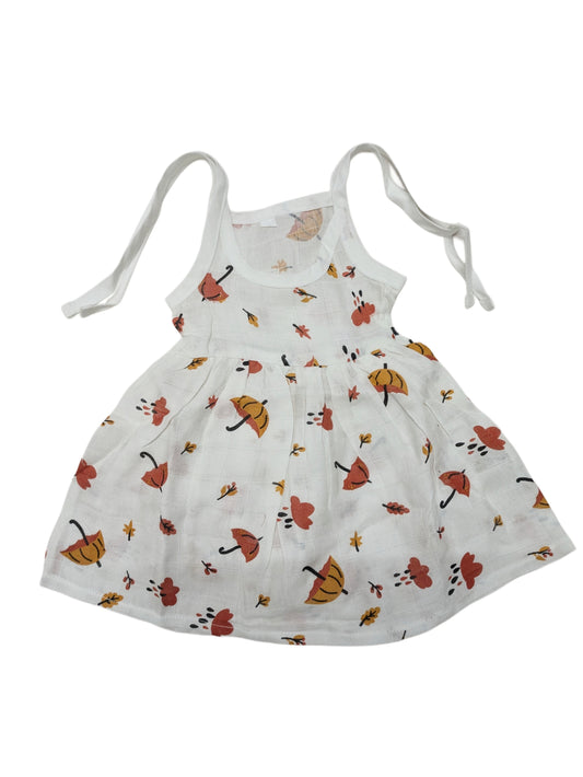 Muslin Cotton Baby Girl Knot Frock Soft, Stylish & Comfy 👶0 -3 months